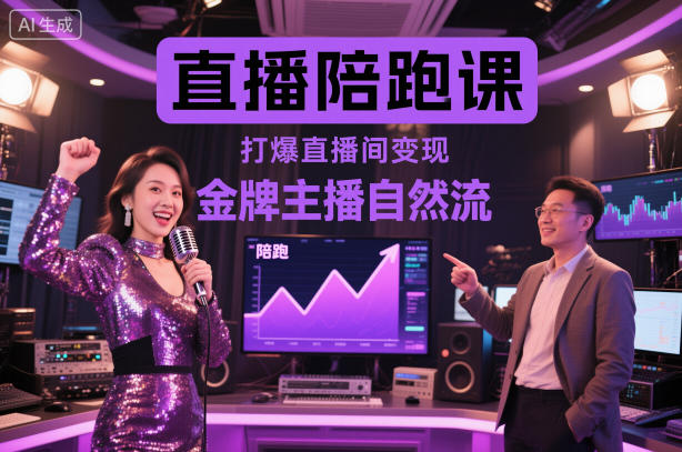 直播陪跑课，金牌主播自然流打爆直播间，复制高变现玩法汇创网-网创项目_汇创网_中创网_福缘网_冒泡网_网创项目平台汇创网