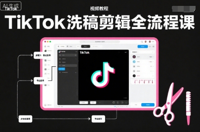 TikTok洗稿剪辑全流程课，PR洗稿剪辑全流程，TK洗稿运营课汇创网-网创项目_汇创网_中创网_福缘网_冒泡网_网创项目平台汇创网