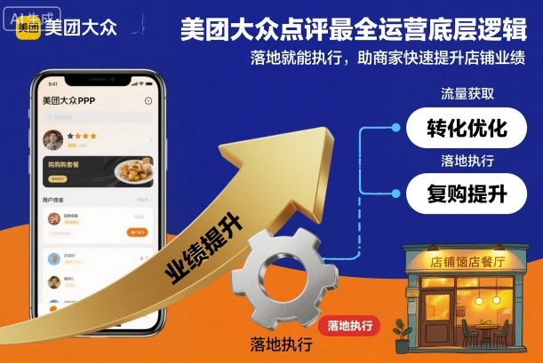 美团大众点评最全运营底层逻辑,落地就能执行,助商家快速提升店铺业绩汇创网-网创项目_汇创网_中创网_福缘网_冒泡网_网创项目平台汇创网