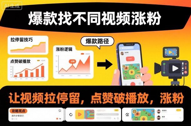 爆款找不同视频涨粉,让视频拉停留,实现点赞,破播放,涨粉汇创网-网创项目_汇创网_中创网_福缘网_冒泡网_网创项目平台汇创网