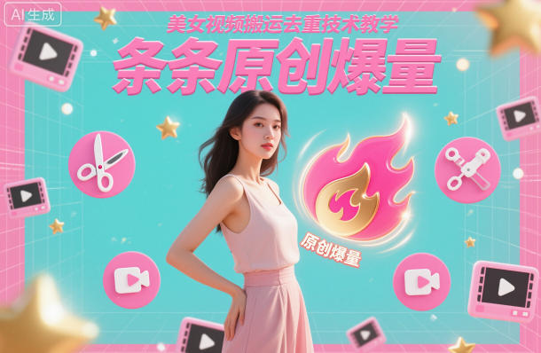 美女视频搬运去重技术教学，条条原创爆量汇创网-网创项目_汇创网_中创网_福缘网_冒泡网_网创项目平台汇创网