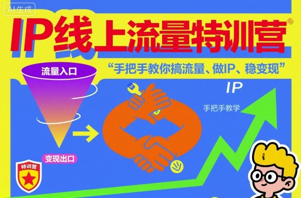 IP线上流量特训营，手把手教你搞流量、做IP、稳变现汇创网-网创项目_汇创网_中创网_福缘网_冒泡网_网创项目平台汇创网