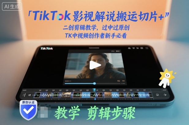 TikTok影视解说搬运切片+二创剪辑教学，过中过原创，TK中视频创作者新手必看汇创网-网创项目_汇创网_中创网_福缘网_冒泡网_网创项目平台汇创网