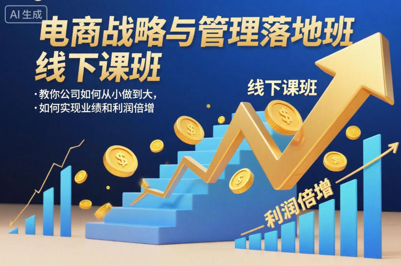 电商战略与管理落地班线下课，教你公司如何从小做到大，如何实现业绩和利润倍增【录音】汇创网-网创项目_汇创网_中创网_福缘网_冒泡网_网创项目平台汇创网