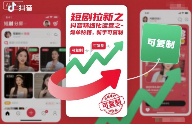 短剧拉新之抖音精细化运营之爆单秘籍,新手可复制汇创网-网创项目_汇创网_中创网_福缘网_冒泡网_网创项目平台汇创网