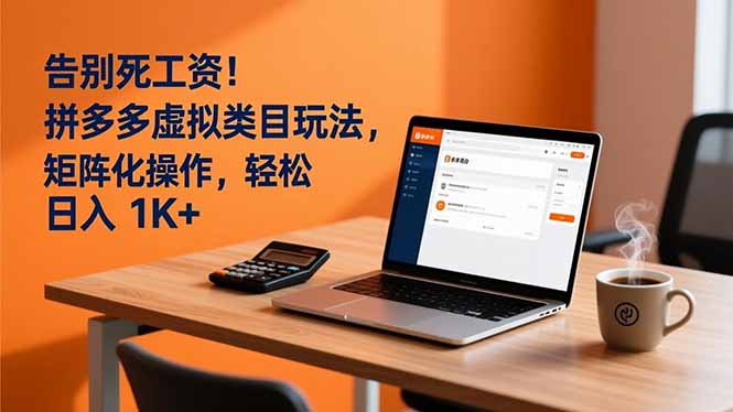 （16943期）告别死工资！拼多多虚拟类目玩法，矩阵化操作，轻松日入 1K+汇创网-网创项目_汇创网_中创网_福缘网_冒泡网_网创项目平台汇创网