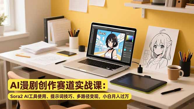 （16936期）AI漫剧创作赛道实战课：Sora2 AI工具使用、提示词技巧、多路径变现，小白月入过万汇创网-网创项目_汇创网_中创网_福缘网_冒泡网_网创项目平台汇创网