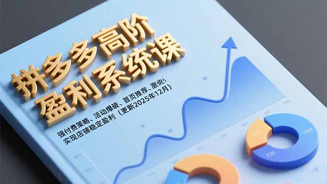 （16843期）拼多多高阶盈利系统课，强付费策略、活动爆破、首页推荐，实现店铺稳定盈利（更新12月）汇创网-网创项目_汇创网_中创网_福缘网_冒泡网_网创项目平台汇创网