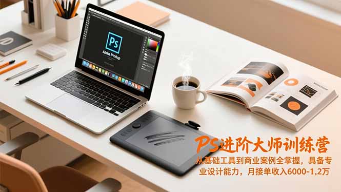 (16868期)PS进阶大师训练营,从基础工具到商业案例全掌握,具备专业设计能力,月接单收入6000-1.2万汇创网-网创项目_汇创网_中创网_福缘网_冒泡网_网创项目平台汇创网