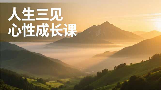 （16897期）人生三见心性成长课，见天地众生自己，搞透人性安顿身心，活出清晰自我，内在富足无价汇创网-网创项目_汇创网_中创网_福缘网_冒泡网_网创项目平台汇创网