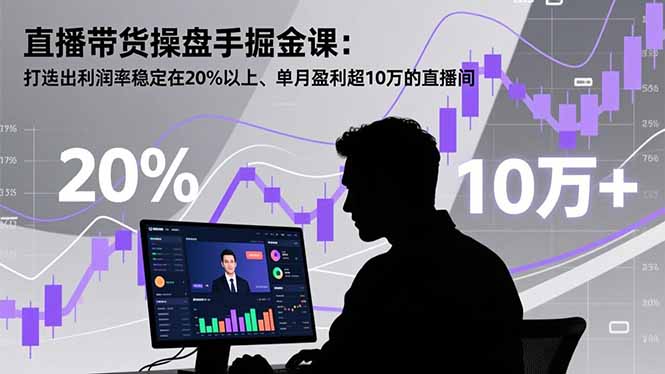 （16727期）直播带货操盘手掘金课：打造出利润率稳定在20%以上、单月盈利超10万的直播间汇创网-网创项目_汇创网_中创网_福缘网_冒泡网_网创项目平台汇创网