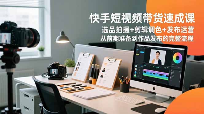 （16752期）快手短视频带货速成课，选品拍摄+剪辑调色+发布运营，从前期准备到作品发布的完整流程汇创网-网创项目_汇创网_中创网_福缘网_冒泡网_网创项目平台汇创网