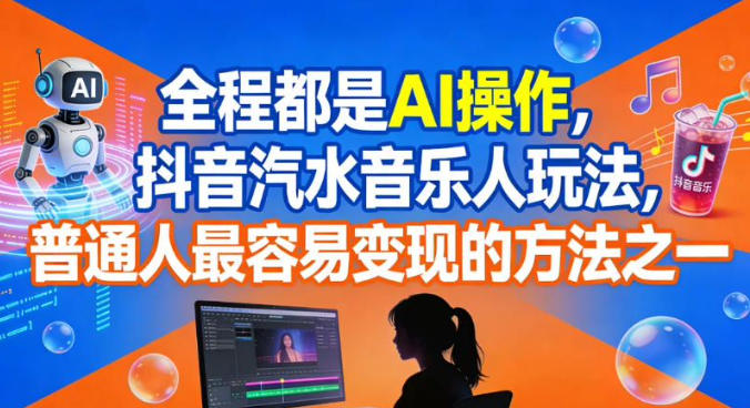 全程都是AI操作,抖音汽水音乐人玩法,普通人最容易变现的方法之一汇创网-网创项目_汇创网_中创网_福缘网_冒泡网_网创项目平台汇创网