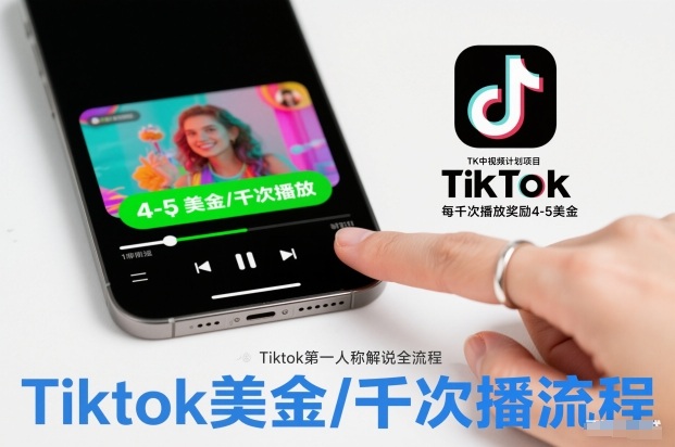 TK中视频计划项目,Tiktok第一人称解说流程,每干次播放奖励4-5美金汇创网-网创项目_汇创网_中创网_福缘网_冒泡网_网创项目平台汇创网