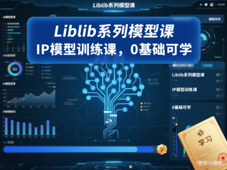 Liblib系列模型课，IP模型训练课，0基础可学汇创网-网创项目_汇创网_中创网_福缘网_冒泡网_网创项目平台汇创网