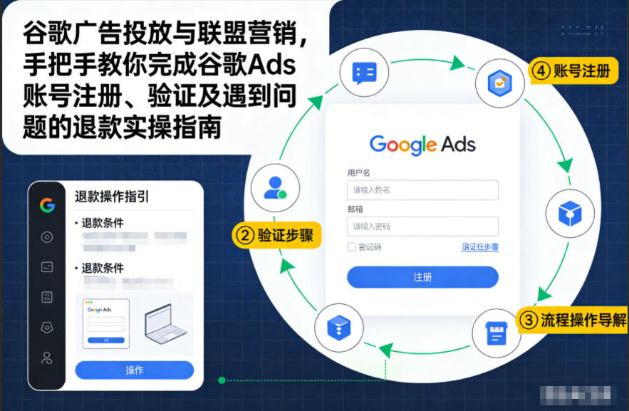 谷歌广告投放与联盟营销，手把手教你完成谷歌Ads账号注册、验证及遇到问题的退款实操指南汇创网-网创项目_汇创网_中创网_福缘网_冒泡网_网创项目平台汇创网