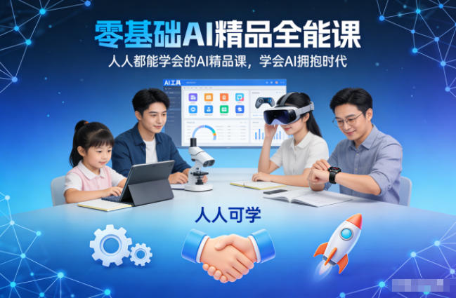 零基础AI精品全能课，人人都能学会的AI精品课，学会AI拥抱时代汇创网-网创项目_汇创网_中创网_福缘网_冒泡网_网创项目平台汇创网