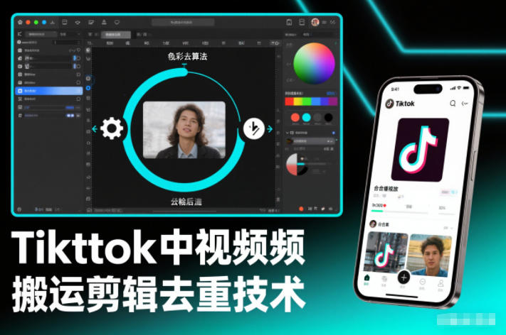Tiktok中视频纯搬运剪辑去重技术，外来技术，自行测试汇创网-网创项目_汇创网_中创网_福缘网_冒泡网_网创项目平台汇创网