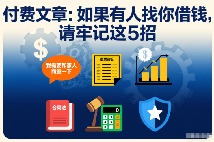 付费文章：如果有人找你借钱，请牢记这5招汇创网-网创项目_汇创网_中创网_福缘网_冒泡网_网创项目平台汇创网