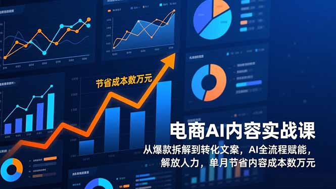 （17061期）电商AI内容实战课，从爆款拆解到转化文案，AI全流程赋能，解放人力，单月节省内容成本数万元汇创网-网创项目_汇创网_中创网_福缘网_冒泡网_网创项目平台汇创网