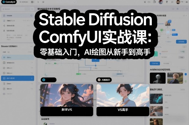 Stable Diffusion ComfyUI实战课：零基础入门，AI绘图从新手到高手汇创网-网创项目_汇创网_中创网_福缘网_冒泡网_网创项目平台汇创网