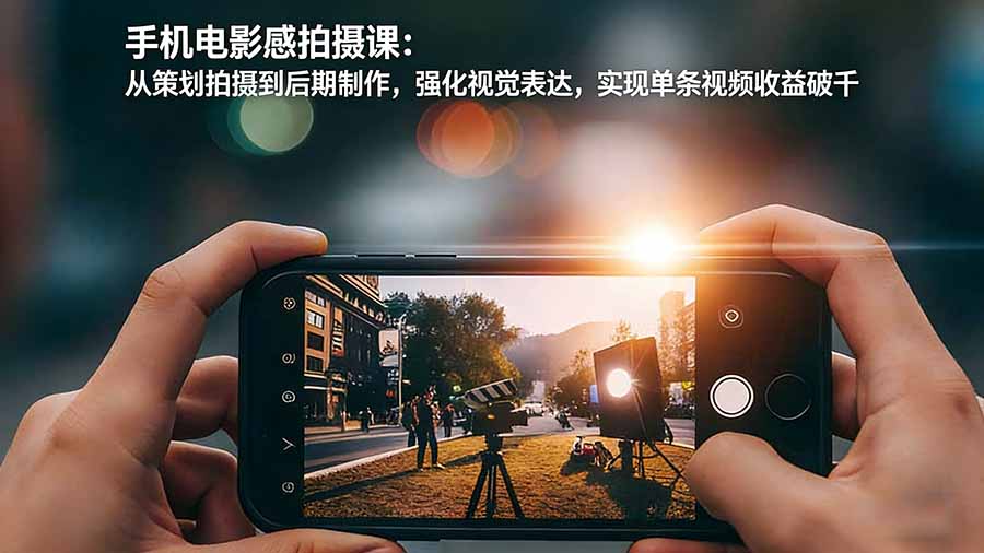 (17273期)手机电影感拍摄课:从策划拍摄到后期制作,强化视觉表达,实现单条视频收益破千汇创网-网创项目_汇创网_中创网_福缘网_冒泡网_网创项目平台汇创网