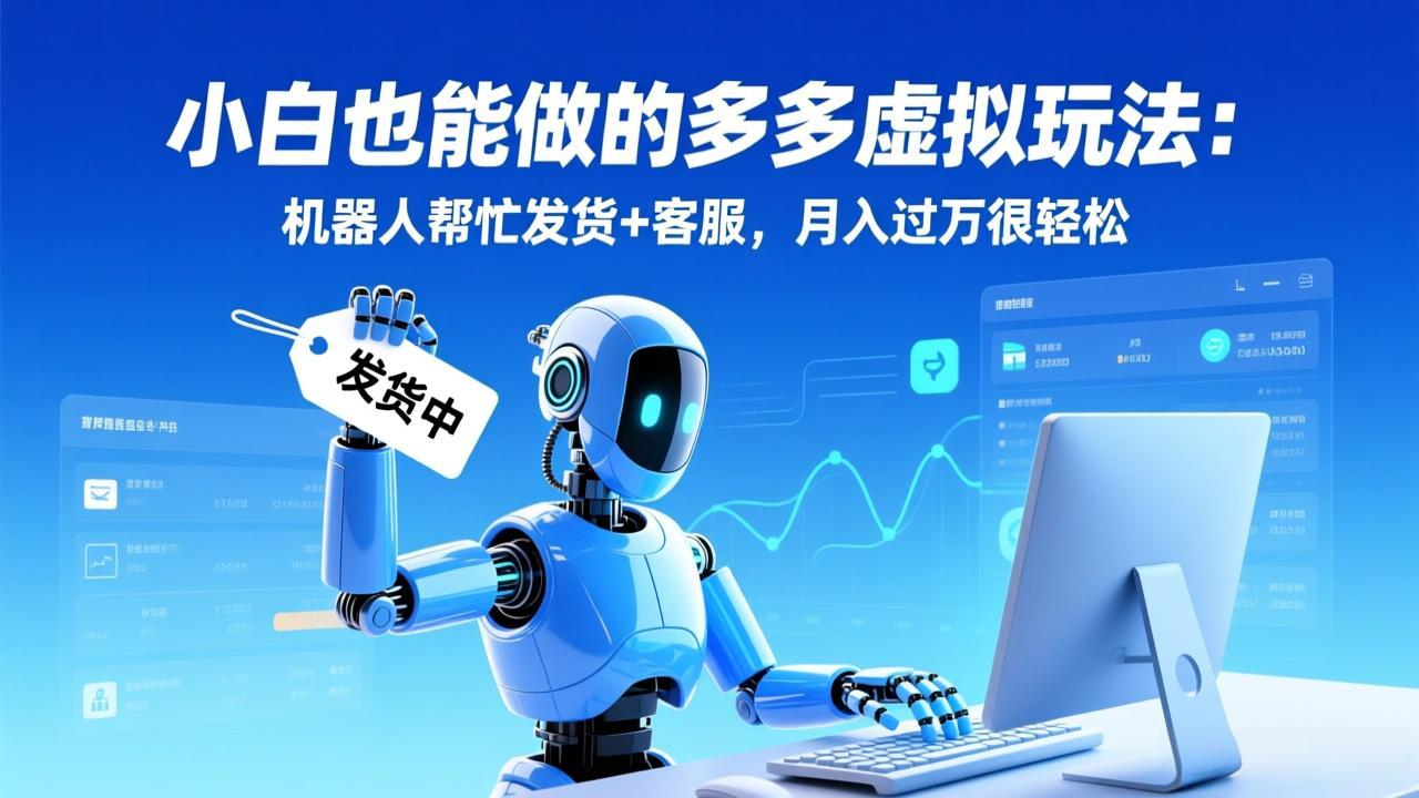 (17230期)小白也能做的多多虚拟玩法:机器人帮忙发货+客服,月入过万很轻松汇创网-网创项目_汇创网_中创网_福缘网_冒泡网_网创项目平台汇创网