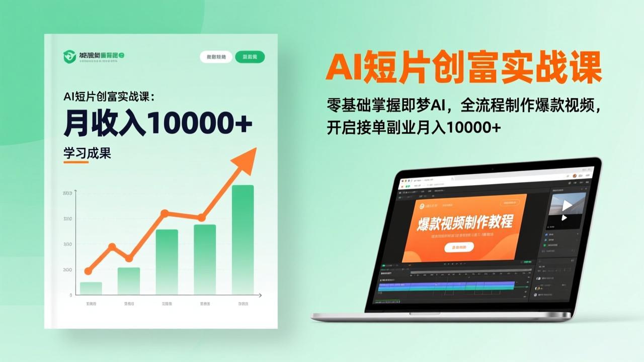 （17236期）AI短片创富实战课：零基础掌握即梦AI，全流程制作爆款视频，开启接单副业月入10000+(更新)汇创网-网创项目_汇创网_中创网_福缘网_冒泡网_网创项目平台汇创网