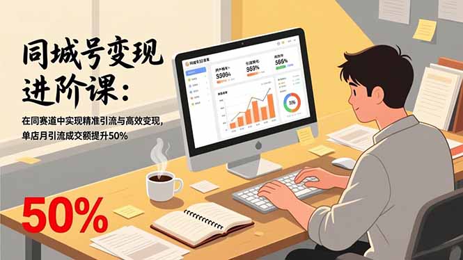 （17015期）同城号变现进阶课：在同城赛道中实现精准引流与高效变现，单店月引流成交额提升50%汇创网-网创项目_汇创网_中创网_福缘网_冒泡网_网创项目平台汇创网