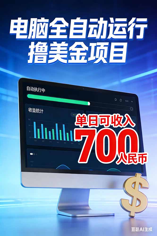 （17169期）2026年电脑全自动赚美金项目，单电脑日收益700+汇创网-网创项目_汇创网_中创网_福缘网_冒泡网_网创项目平台汇创网