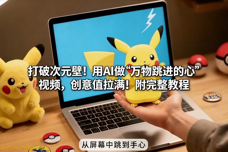 打破次元壁！用AI做【万物跳进手心】视频，创意值拉满！附完整教程汇创网-网创项目_汇创网_中创网_福缘网_冒泡网_网创项目平台汇创网