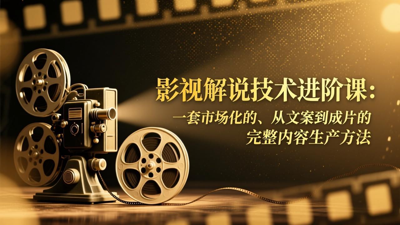 （17185期）影视解说技术进阶课：一套市场化的、从文案到成片的完整内容生产方法汇创网-网创项目_汇创网_中创网_福缘网_冒泡网_网创项目平台汇创网