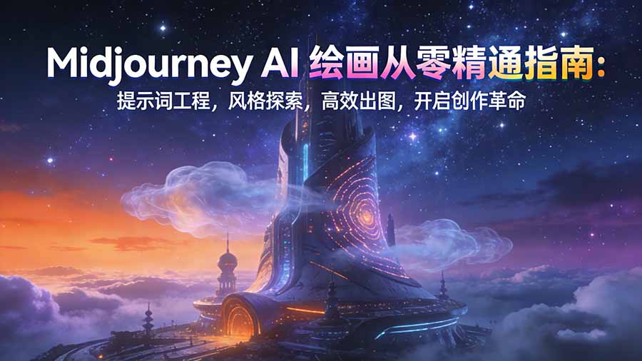 （17118期）Midjourney AI绘画从零精通指南：提示词工程，风格探索，高效出图，开启创作革命汇创网-网创项目_汇创网_中创网_福缘网_冒泡网_网创项目平台汇创网