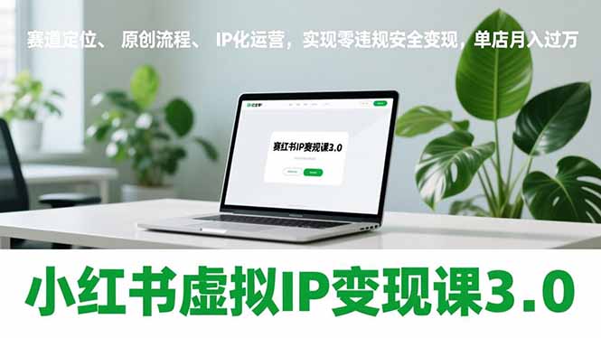 （17029期）小红书虚拟IP变现课3.0，赛道定位、原创流程、IP化运营，实现零违规安全变现，单店月入过万汇创网-网创项目_汇创网_中创网_福缘网_冒泡网_网创项目平台汇创网