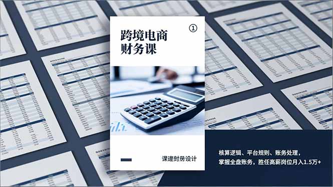 （17036期）跨境电商财务课，核算逻辑、平台规则、账务处理，掌握全盘账务，胜任高薪岗位月入1.5万+汇创网-网创项目_汇创网_中创网_福缘网_冒泡网_网创项目平台汇创网