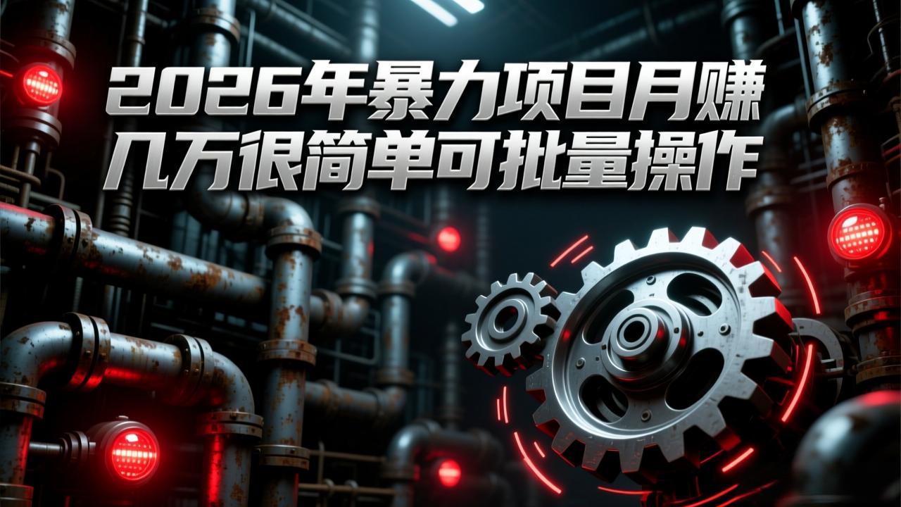 （17218期）2026年暴力项目月赚几万很简单可批量操作，成本低，利润大汇创网-网创项目_汇创网_中创网_福缘网_冒泡网_网创项目平台汇创网