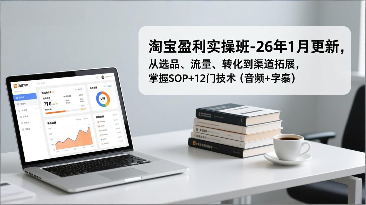 （17105期）淘宝盈利实操班-26年1月更新，从选品、流量、转化到渠道拓展，掌握SOP+12门技术（音频+字幕）汇创网-网创项目_汇创网_中创网_福缘网_冒泡网_网创项目平台汇创网