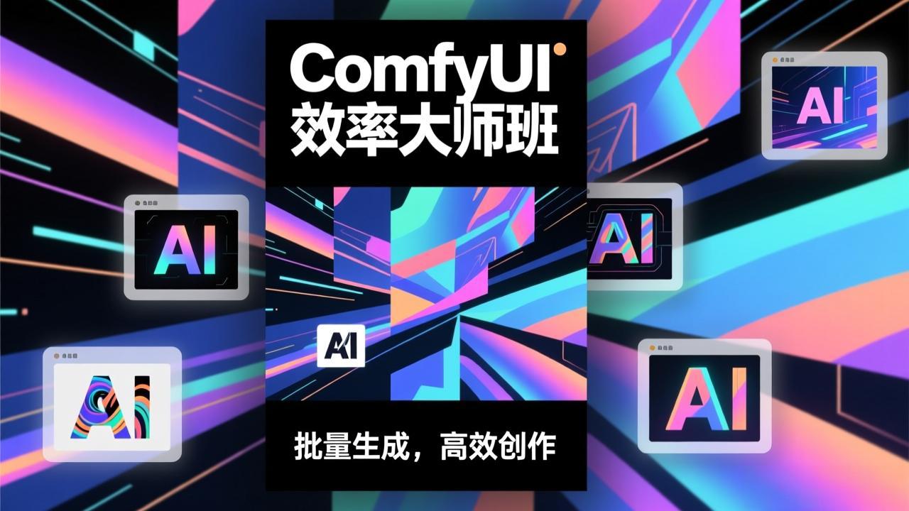 （17107期）ComfyUI效率大师班：工作流搭建，批量生成，将个人AI出图效率提升5-10倍，月接单收入1-3万汇创网-网创项目_汇创网_中创网_福缘网_冒泡网_网创项目平台汇创网