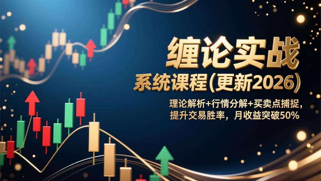 （17136期）缠论实战系统课程(更新2026)，理论解析+行情分解+买卖点捕捉，提升交易胜率，月收益突破50%汇创网-网创项目_汇创网_中创网_福缘网_冒泡网_网创项目平台汇创网