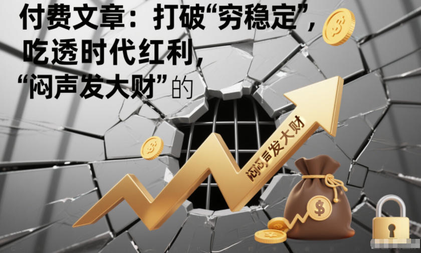 付费文章：打破“穷稳定”，吃透时代红利，“闷声发大财”的终极真谛汇创网-网创项目_汇创网_中创网_福缘网_冒泡网_网创项目平台汇创网