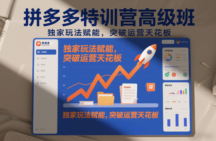 拼多多特训营高阶班，独家玩法赋能，突破运营天花板（更新26年1月）汇创网-网创项目_汇创网_中创网_福缘网_冒泡网_网创项目平台汇创网