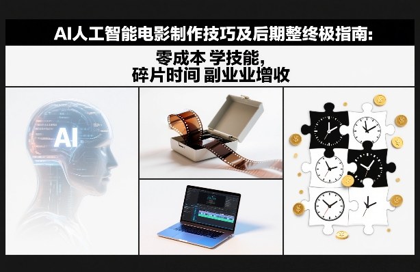 AI人工智能电影制作技巧及后期完整终极指南：零成本学技能，碎片时间副业增收汇创网-网创项目_汇创网_中创网_福缘网_冒泡网_网创项目平台汇创网