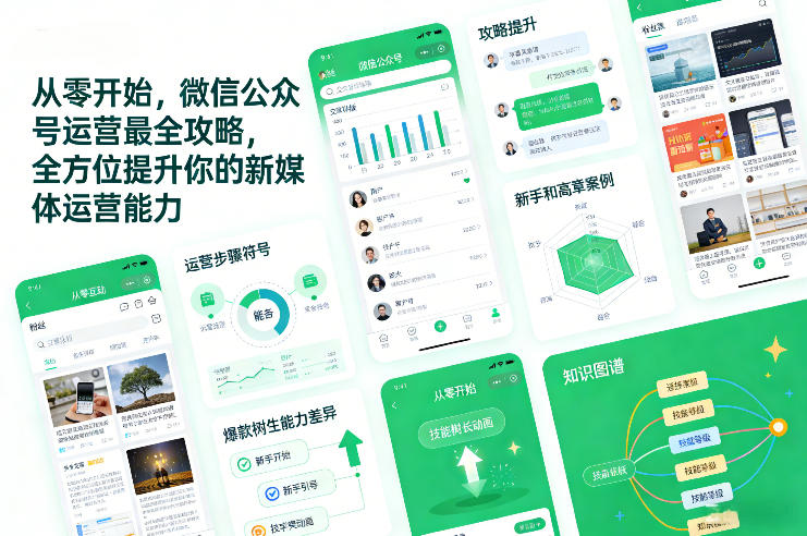 从零开始，微信公众号运营最全攻略，全方位提升你的新媒体运营能力汇创网-网创项目_汇创网_中创网_福缘网_冒泡网_网创项目平台汇创网