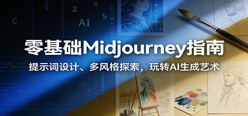 零基础Midjourney指南：提示词设计、多风格探索，玩转AI生成艺术汇创网-网创项目_汇创网_中创网_福缘网_冒泡网_网创项目平台汇创网