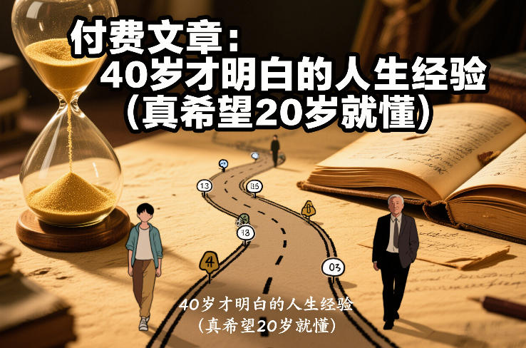 付费文章：40岁才明白的人生经验（真希望20岁就懂）汇创网-网创项目_汇创网_中创网_福缘网_冒泡网_网创项目平台汇创网