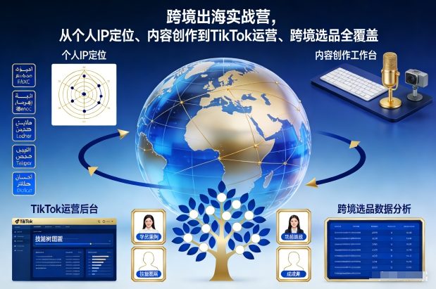 跨境出海实战营，从个人IP定位、内容创作到TikTok运营、跨境选品全覆盖汇创网-网创项目_汇创网_中创网_福缘网_冒泡网_网创项目平台汇创网