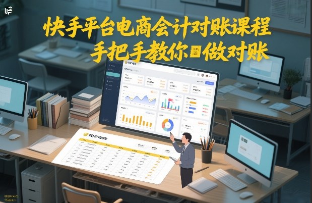快手平台电商会计对账课程，手把手教你做对账汇创网-网创项目_汇创网_中创网_福缘网_冒泡网_网创项目平台汇创网