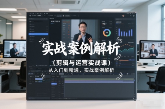 剪辑与运营实战课，从入门到精通，实战案例解析（更新2026）汇创网-网创项目_汇创网_中创网_福缘网_冒泡网_网创项目平台汇创网