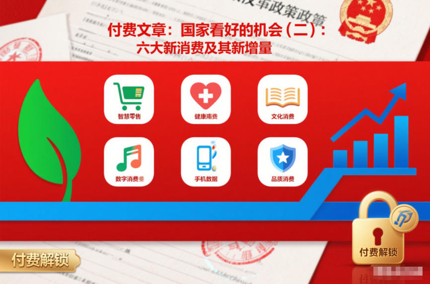 付费文章：国家看好的机会(二)：六大新消费及其新增量汇创网-网创项目_汇创网_中创网_福缘网_冒泡网_网创项目平台汇创网