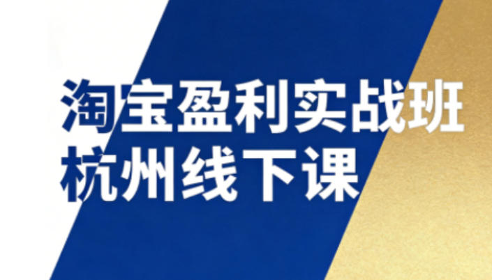 淘宝盈利实战班杭州线下课12月26-28日（音频+字幕），帮你掌握SOP流程+12门核心技术汇创网-网创项目_汇创网_中创网_福缘网_冒泡网_网创项目平台汇创网